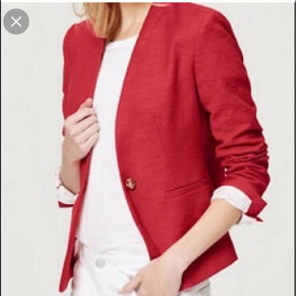 LOFT salmon blazer size 2